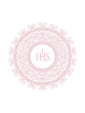 serwetki ppierowe komunijne IHS różowe