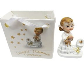 pamiątka 1 Komunii Świętej - figurka dekoracyjna dziewczynka lub chłopiec
