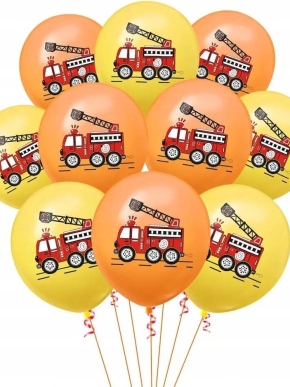 balon lateksowy z wzorem wozu Straży Pożarnej