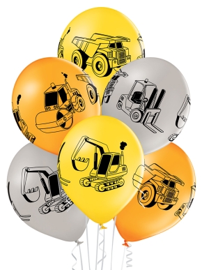 balony lateksowe pojazdy budowlane Koparki, Wywrotka, Walec i wózek widłowy