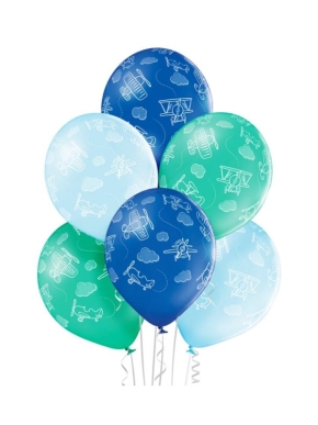 balon lateksowy z nadrukiem samolotów - szybowców
