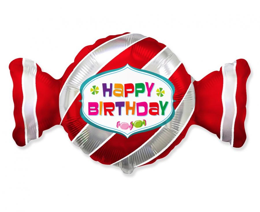 Balon foliowy Cukierek Happy Birthday