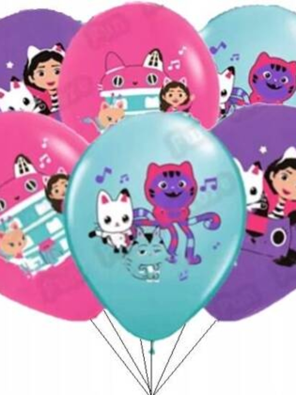 Balony-gumowe-z-nadrukiem-Gabi-Koci-Domek-6-szt