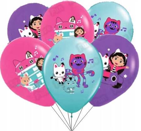 Balony-gumowe-z-nadrukiem-Gabi-Koci-Domek-6-szt