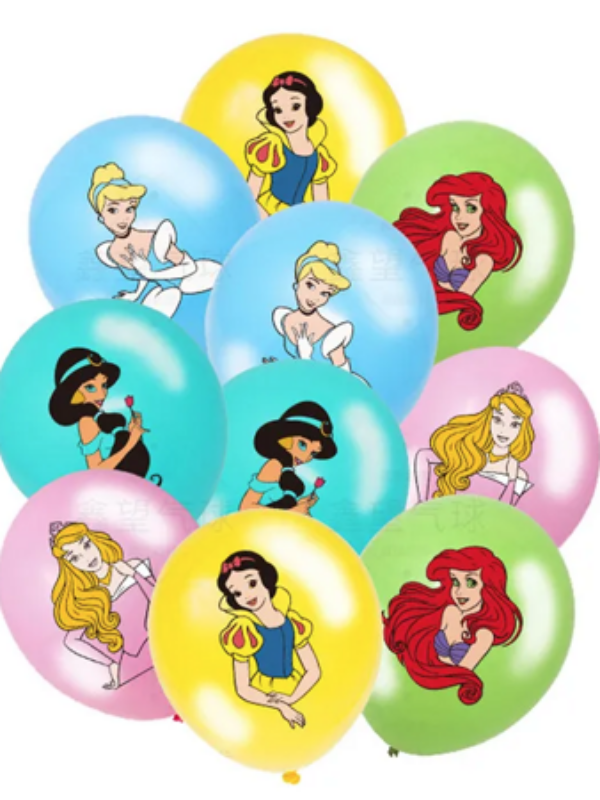 Balony-gumowe-z-nadrukiem-Ksiezniczki-10-szt.
