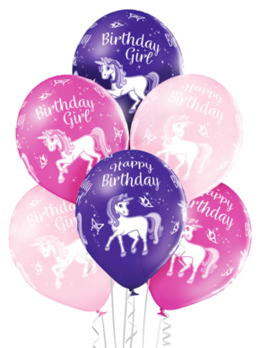 balon lateksowy jednorożec happy birthday
