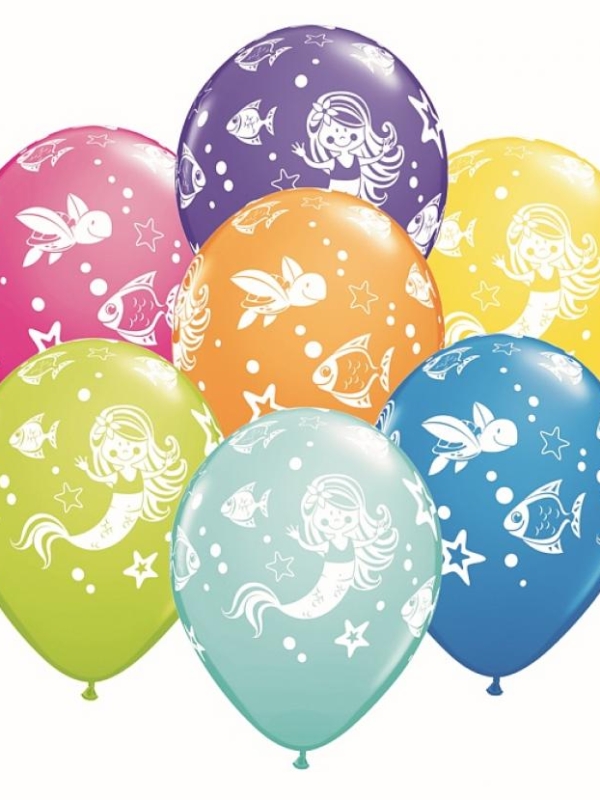 balony lateksowe morski świat syrenka