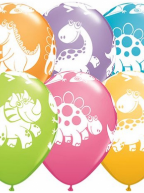 balon lateksowy dinozaury