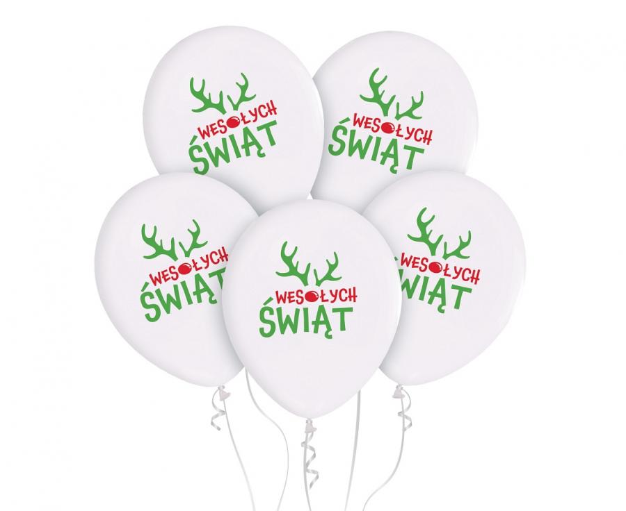 Balon lateksowy Wesołych Świąt