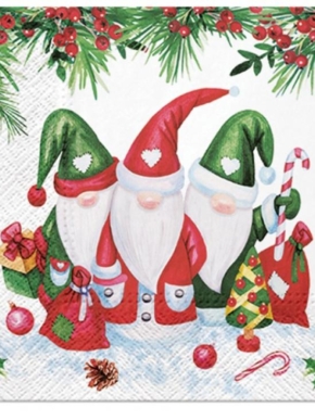 Serwetki Boże Narodzenie Trzy Mikołaje