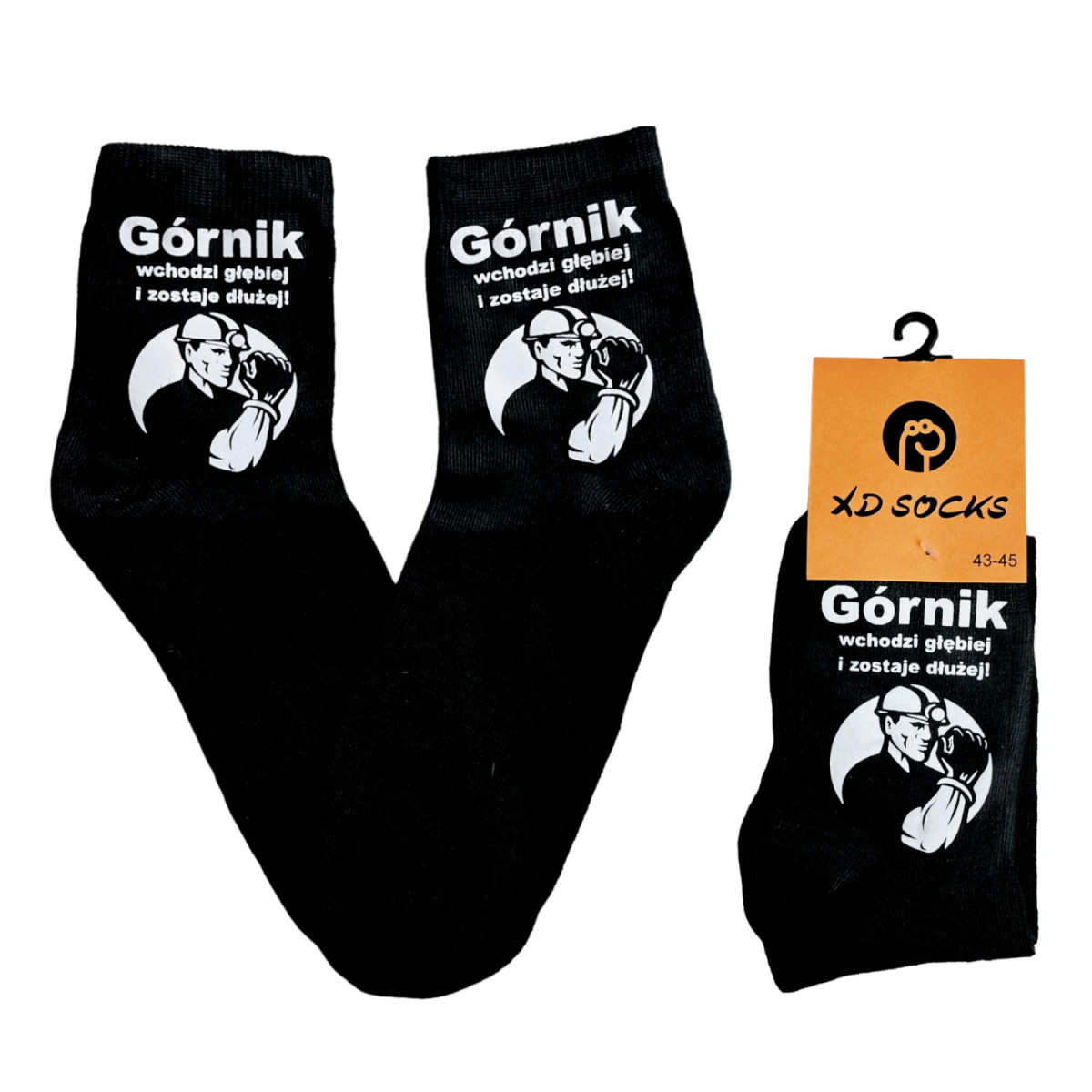 Zestaw ręcznik 100×50 skarpetki – Super Górnik MIX