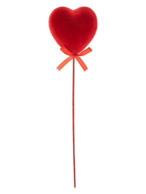 Piker serce czerwone aksamitne