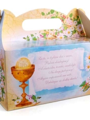 Pudełko komunijne na ciasto