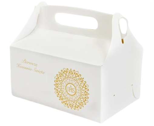 Pudełko komunijne na ciasto