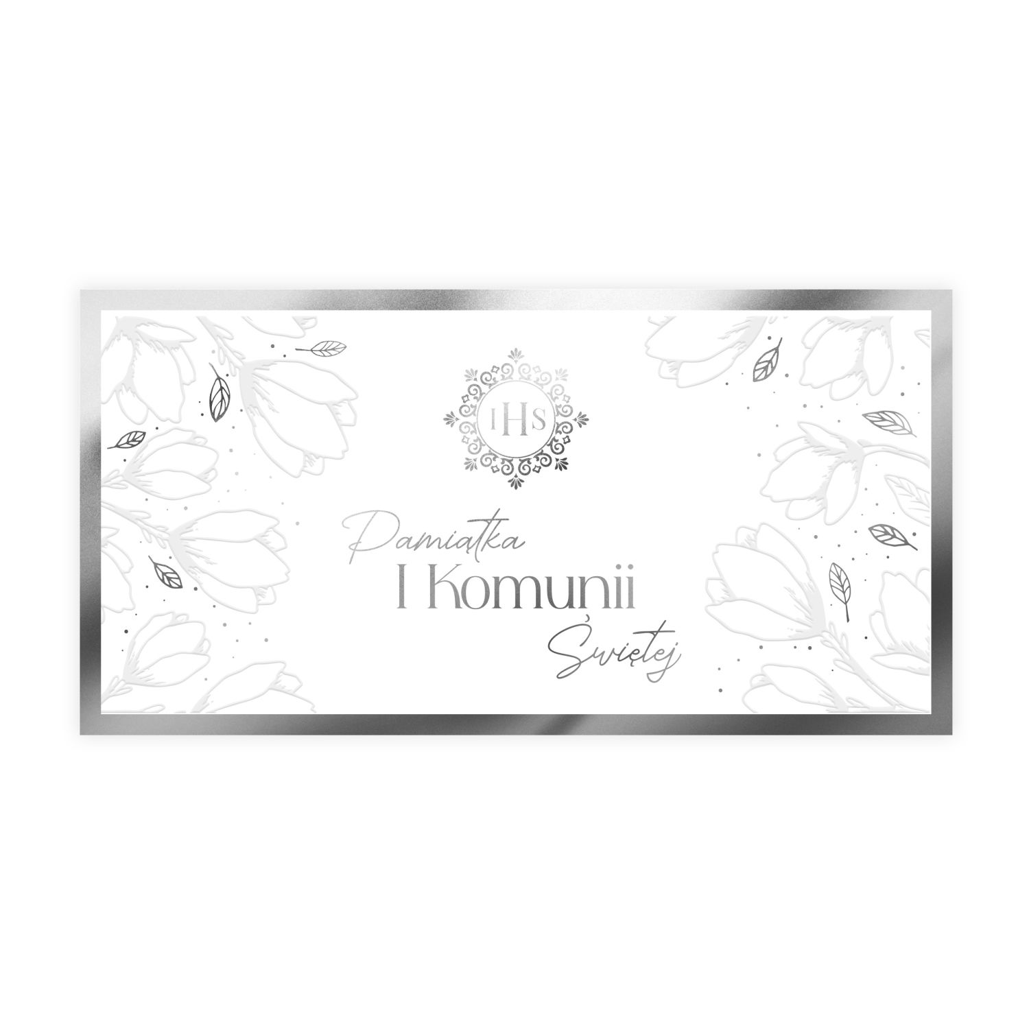 banknotówka biało – srebrna