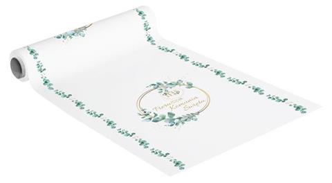 Bieżnik papierowy z nadrukiem Pierwsza Komunia Święta.