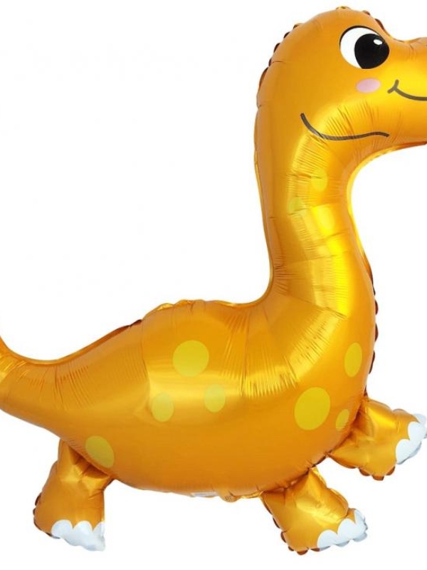 BALON FOLIOWY MAŁY DINO DIPLO POMARAŃCZOWY