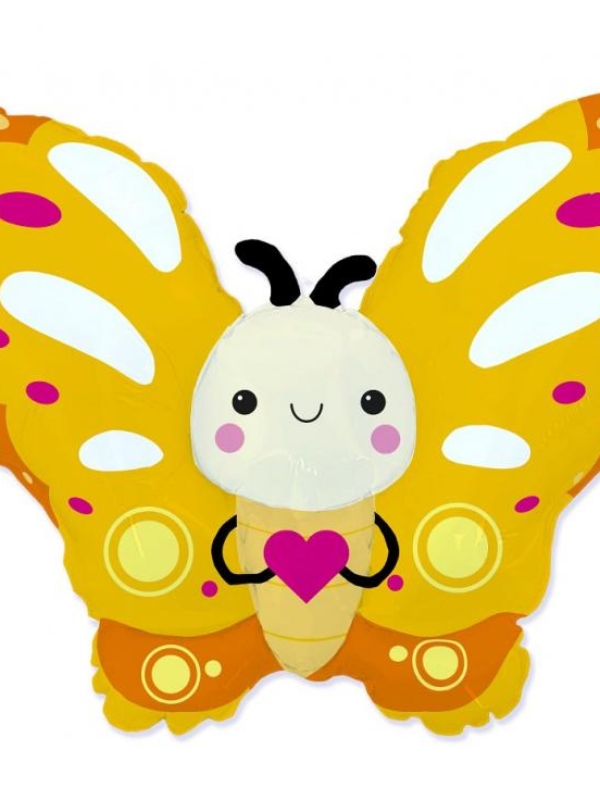 balon foliowy żółty motyl