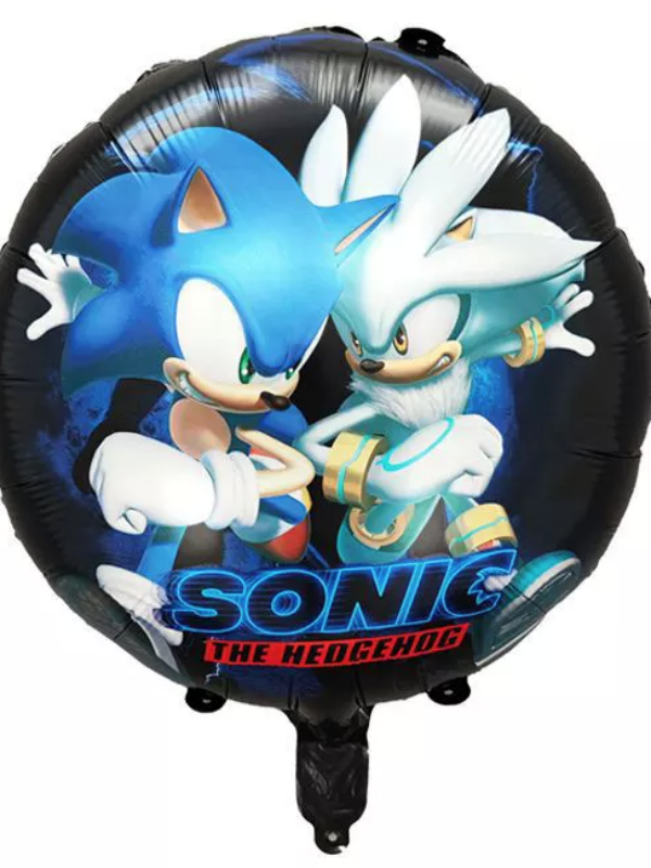 Balon-foliowy-Sonic-18-45cm czarny