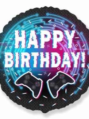 Balon foliowy kontroler game Happy Birthday