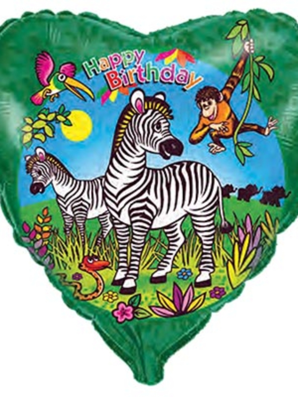 balon foliowy zielone serce z zebrami
