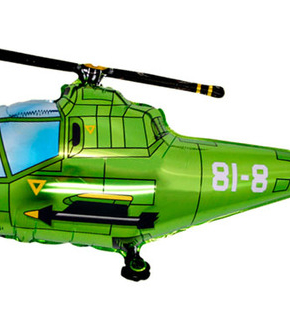 Balon foliowy Helikopter Zielony