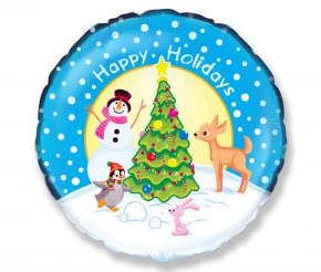 Balon foliowy Bałwan przy choince