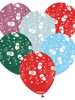 Balon lateksowy w bałwanki MIX kolorów