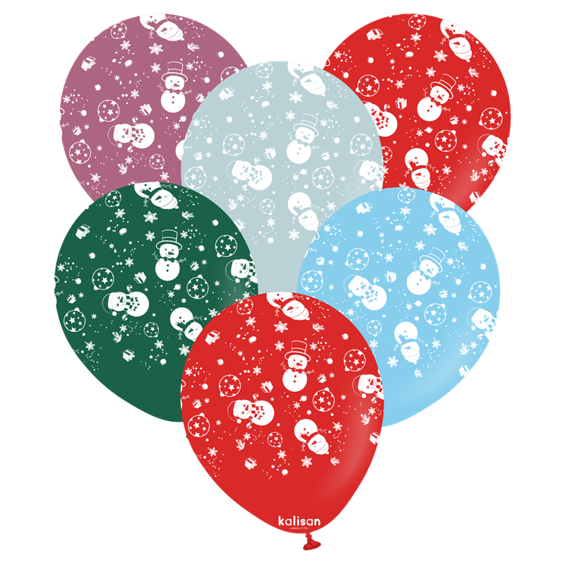 Balon lateksowy w bałwanki MIX kolorów