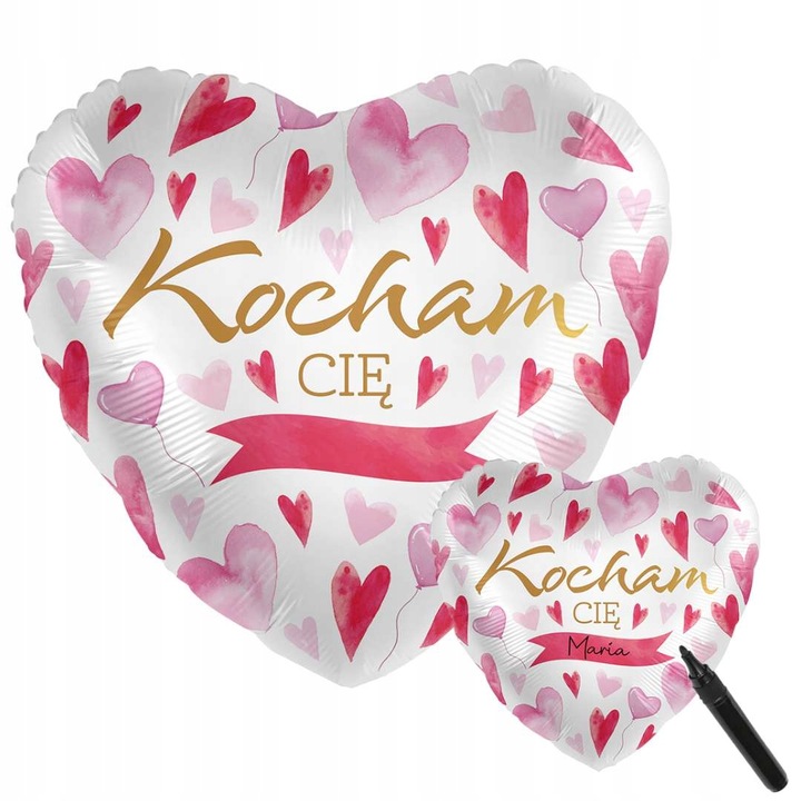 Balon foliowy serce, Kocham Cię