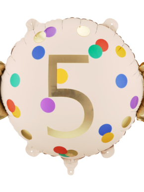 Balon Foliowy cukierek z cyfrą 5