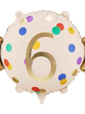 Balon Foliowy cukierek z cyfrą 6