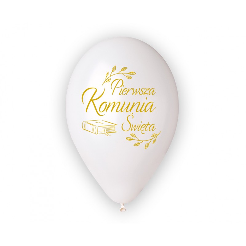 Balon lateksowy z napisem Pierwsza Komunia Święta