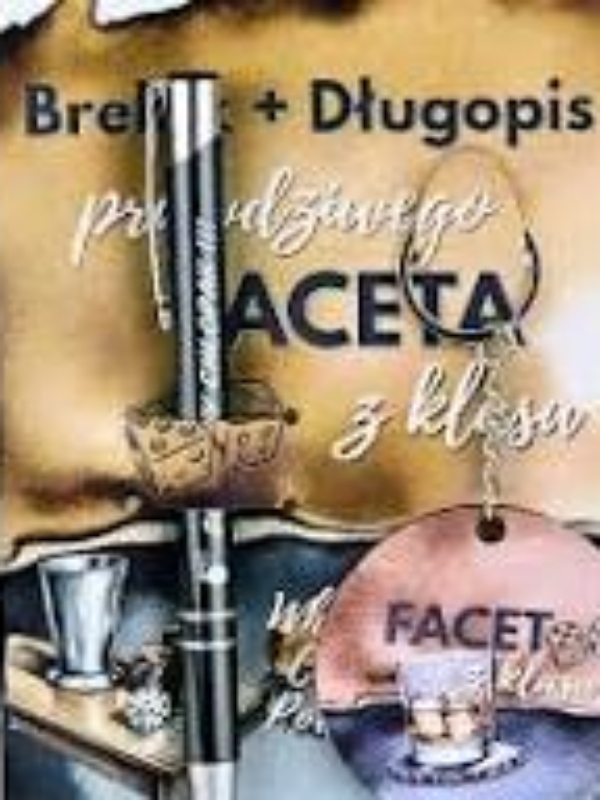 zestawbrelok i długopis prawdziwego mężczyzny