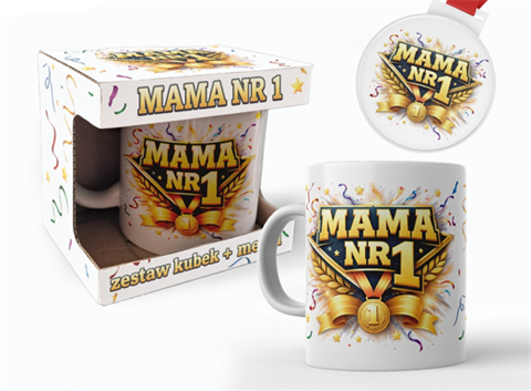 Kubek Dla Mamy - Mama nr 1 + medal