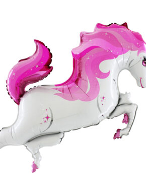 Balon foliowy Jednorożec - Unicorn Różowa grzywa