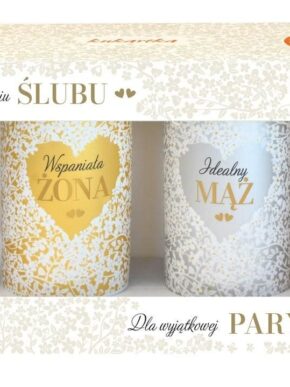 Zestaw kubków Wspaniała ŻONA Idealny MĄŻ
